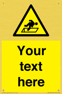 Custom Warning Hatch Sign